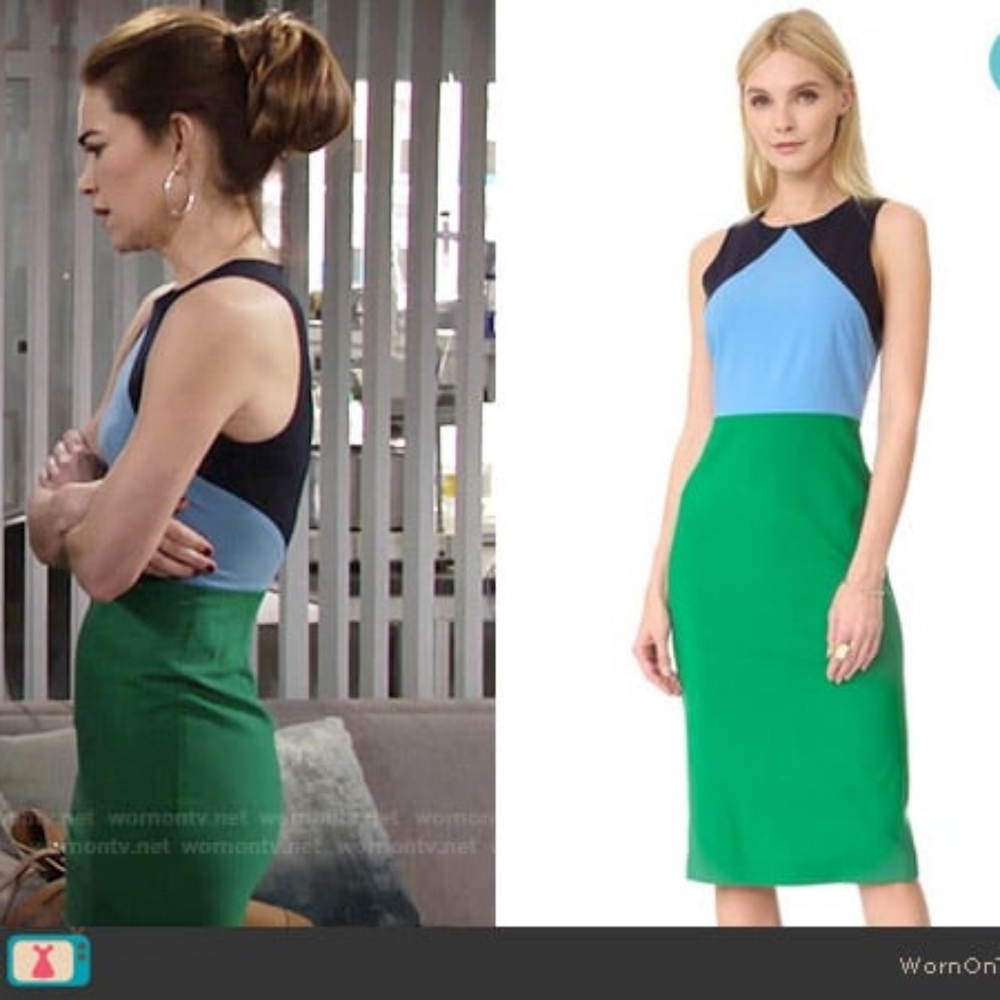 NWT Diane Von Furstenberg Colorblock Shift Dress